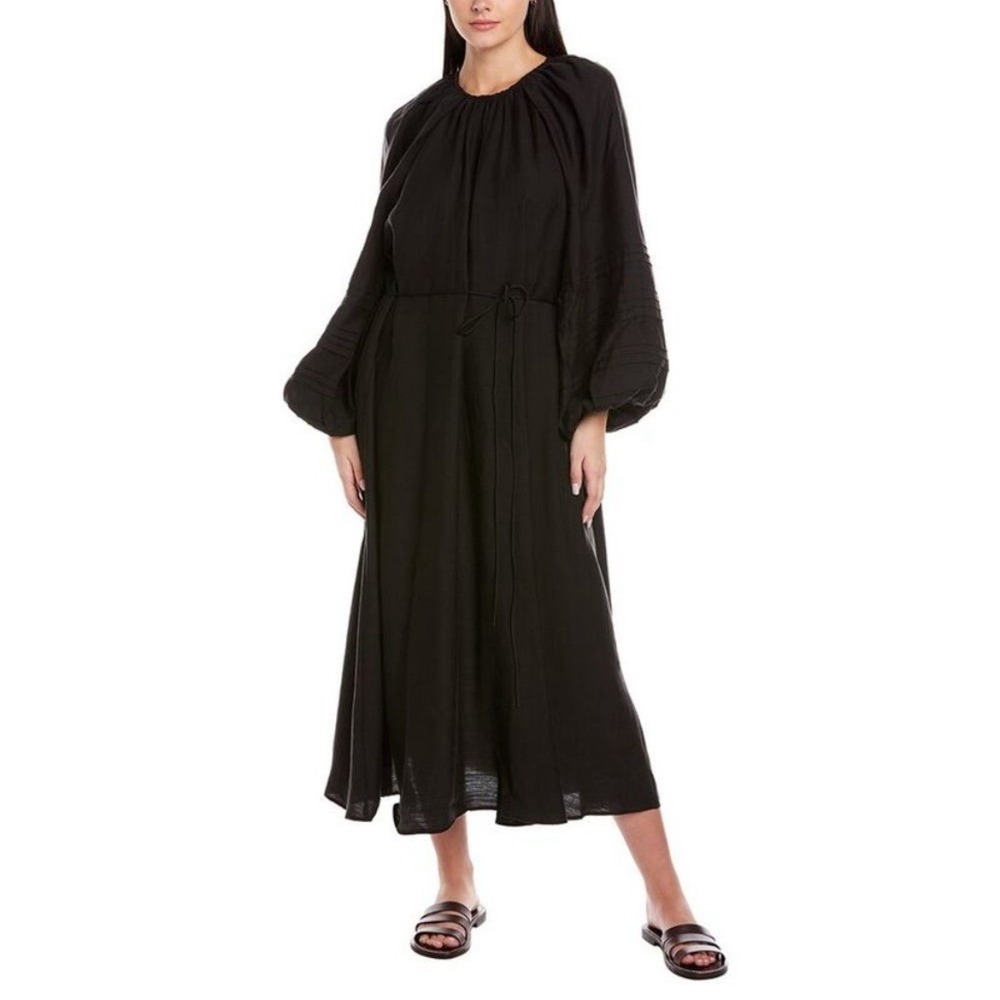 NWT C/MEO Collective Tell You Dress S Black Lagenlook Artsy Boho Coastal Chic